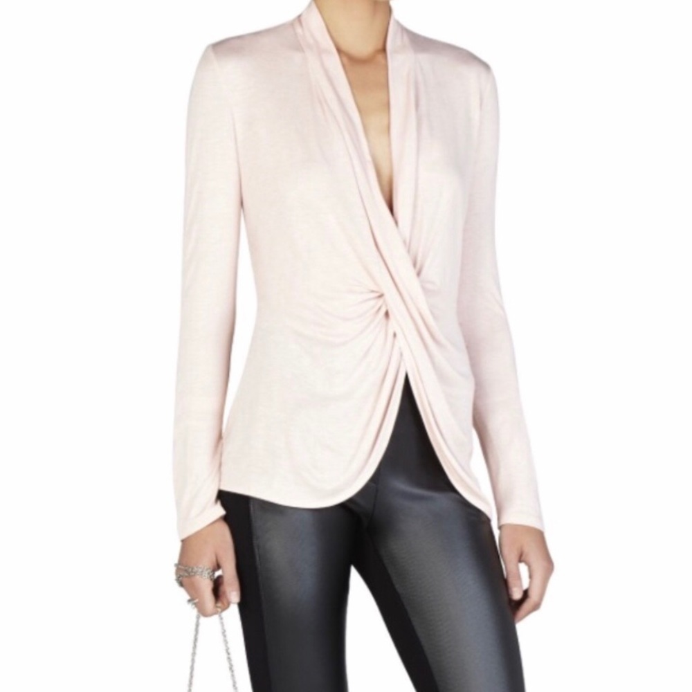 COPY - BCBGMAXAZRIA long sleeve front knot tunic with defects